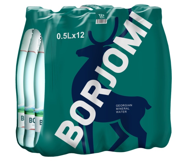 Вода Borjomi (Боржоми) 0.5 литра газированная (стекло)