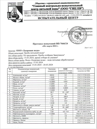 Вода Здоровая вода 19 литров
