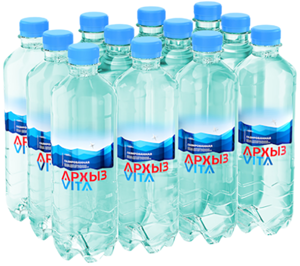 Вода Архыз 0.5 литра газированная (ПЭТ)